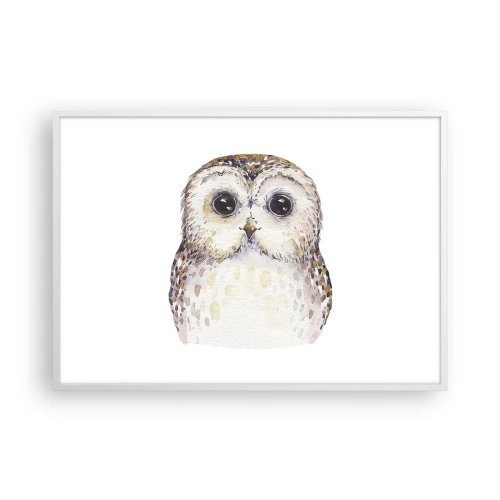 Poster in einem weißen Rahmen - Schau mir in die Augen - 100x70 cm