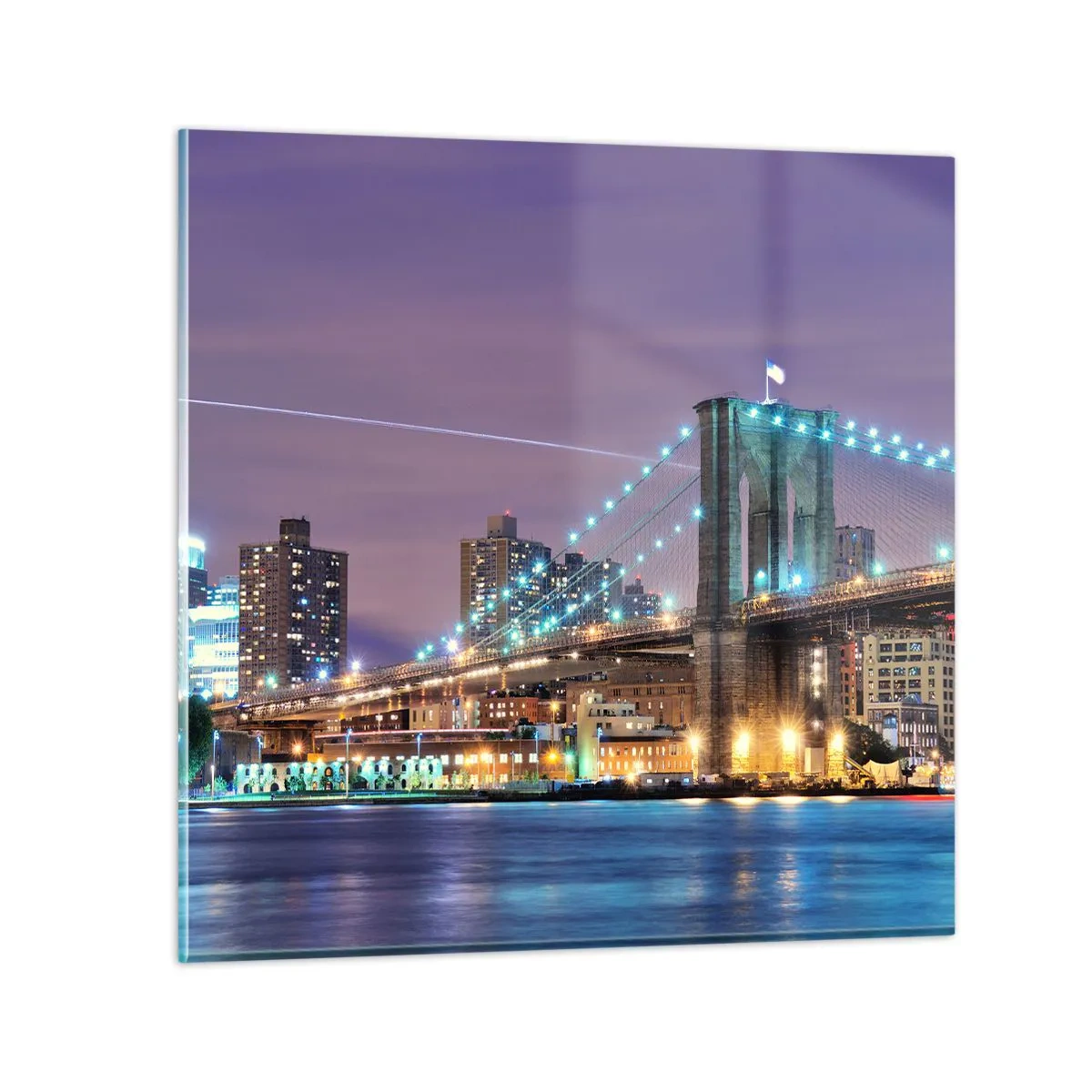 Glasbild - Bild auf glas - Seit vielen Jahren die Brooklyn Bridge - 40x40 cm