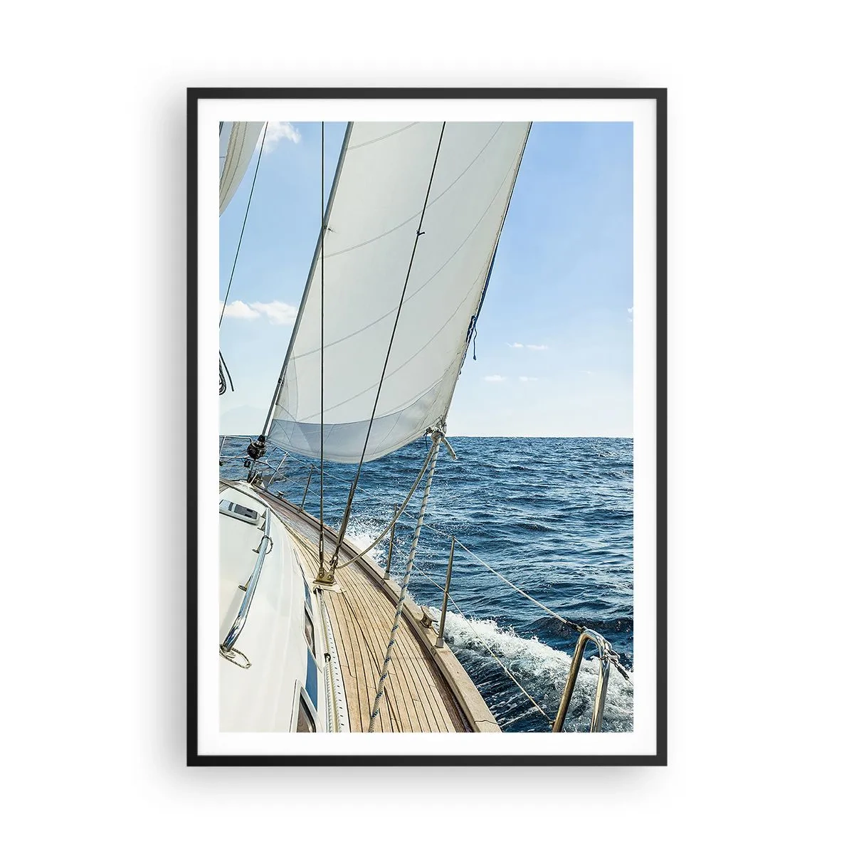 Poster in einem schwarzem Rahmen - Ahoi, Abenteuer - 70x100 cm