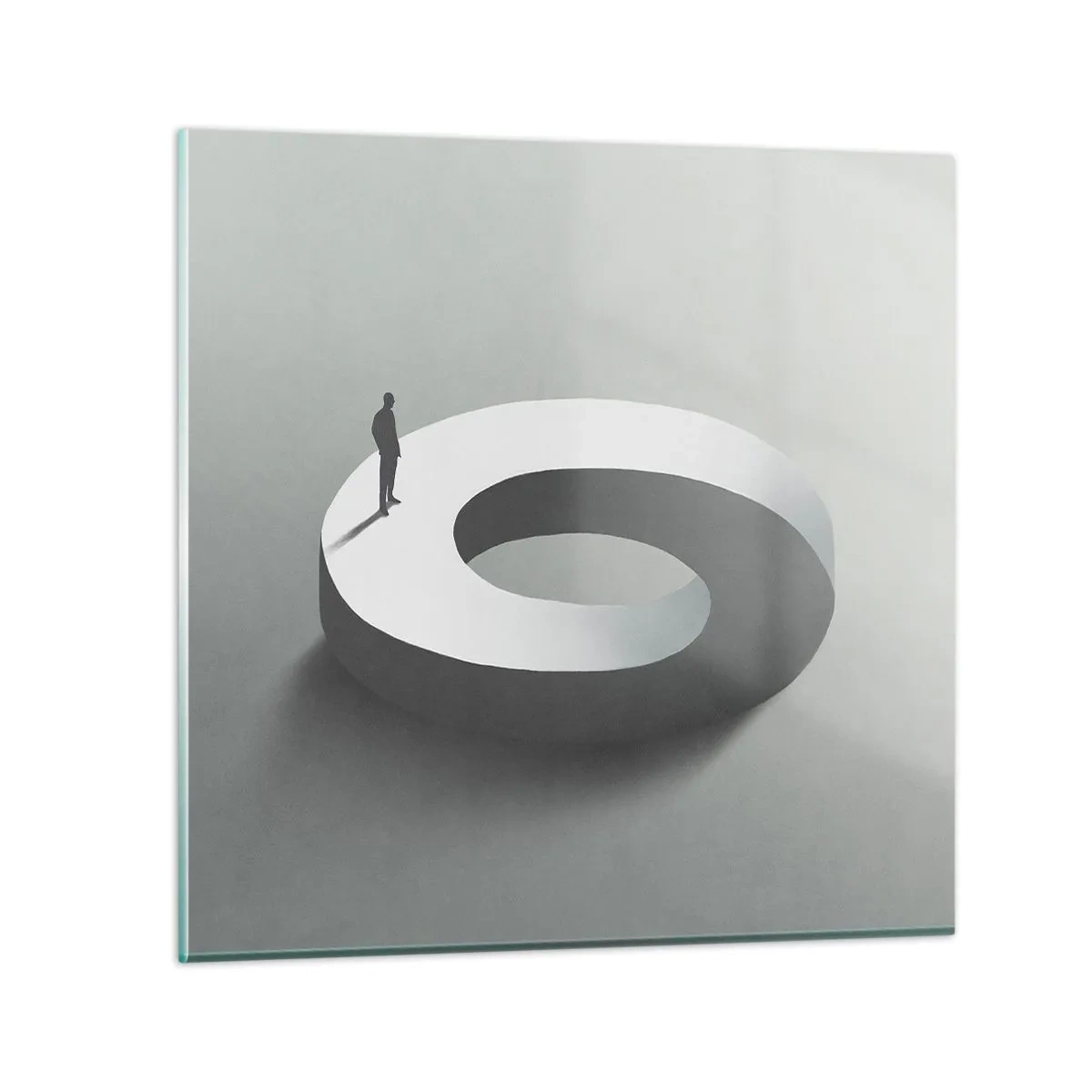 Glasbild - Bild auf glas - Und wie soll man davon klug werden - 50x50 cm