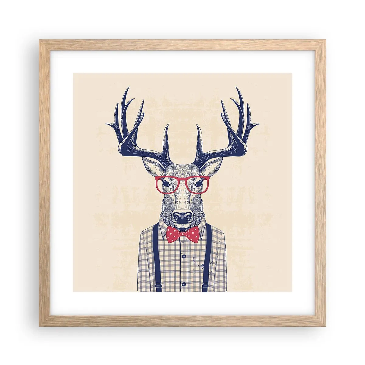 Poster in einem Rahmen aus heller Eiche - Eine lustige Extravaganz - 40x40 cm