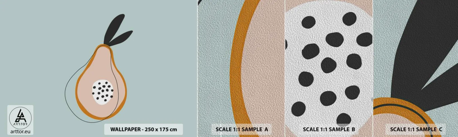 Fototapeten Muster Premium Sand - Durchdringe die Natur der Dinge - Grafik, Birne, Stück - 100x30 cm