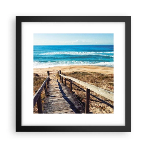 Poster in einem schwarzem Rahmen - Lauf! - 30x30 cm