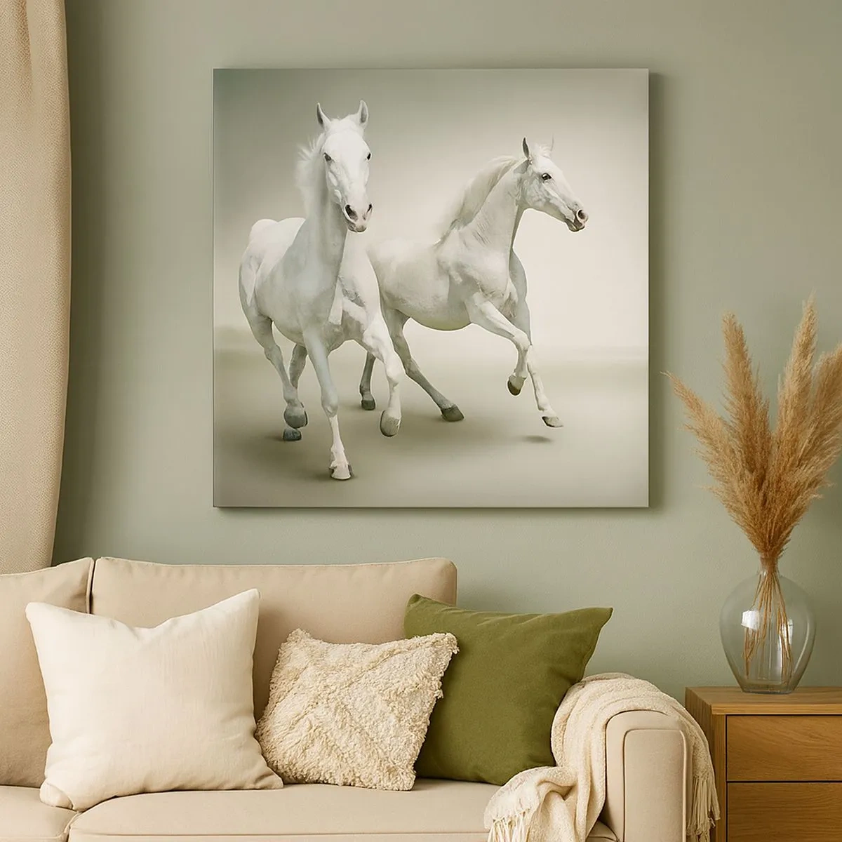 Bild auf Leinwand - Leinwandbild - Weiße Macht! - 30x30 cm