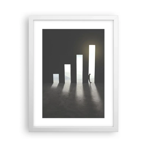 Poster in einem weißen Rahmen - Erfolg – Impression - 30x40 cm