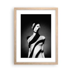 Poster in einem Rahmen aus heller Eiche - In Glanz und Schatten - 30x40 cm