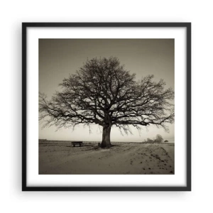 Poster in einem schwarzem Rahmen - Von hier zu Ewigkeit - 50x50 cm