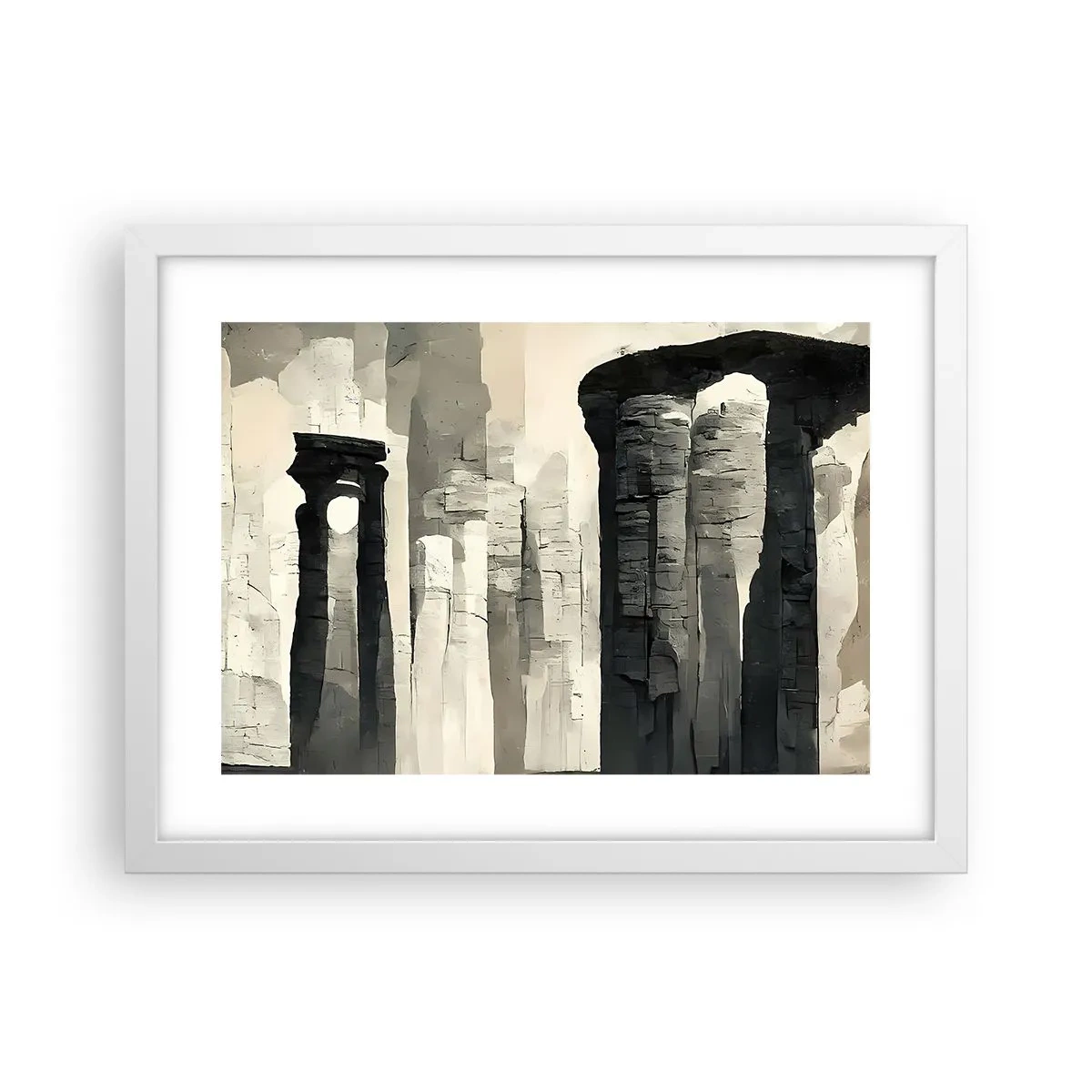 Poster in einem weißen Rahmen - Majestät der Antike - 40x30 cm