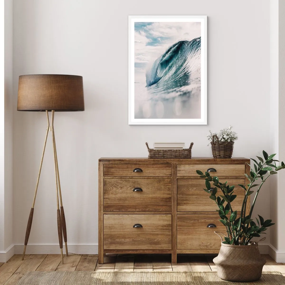 Poster in einem weißen Rahmen - Wasserspitze - 40x50 cm