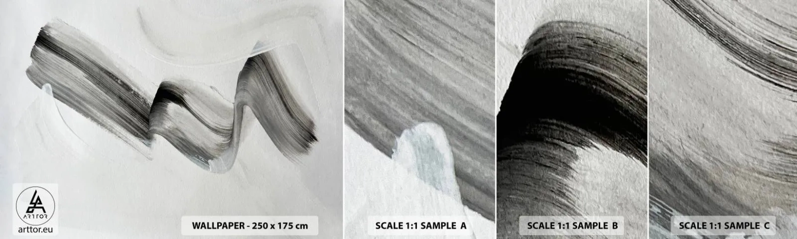 Fototapetenmuster Standard Eco - Lässig zum Spaß - Minimalismus, Abstraktion, Bürste - 100x30 cm