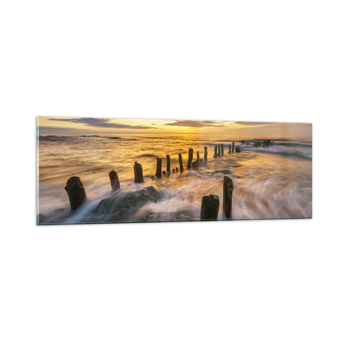 Glasbild - Bild auf glas - Die raue Schönheit der Ostsee - 90x30 cm