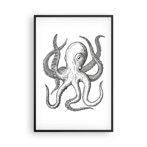 Poster in einem schwarzem Rahmen - Mit den Wellen tanzen - 61x91 cm