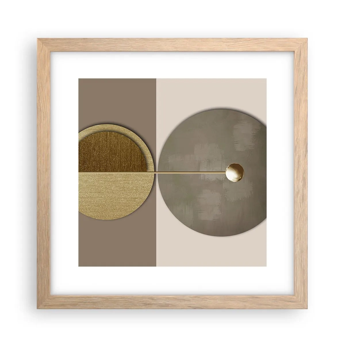 Poster in einem Rahmen aus heller Eiche - Perfekte Balance - 30x30 cm