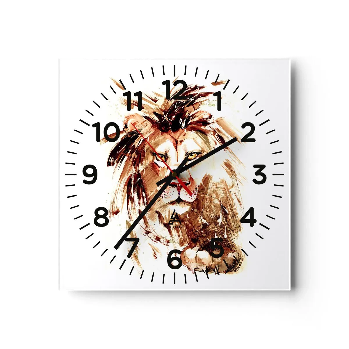 Wanduhr - Glasuhr - Stärke und Würde - 30x30 cm