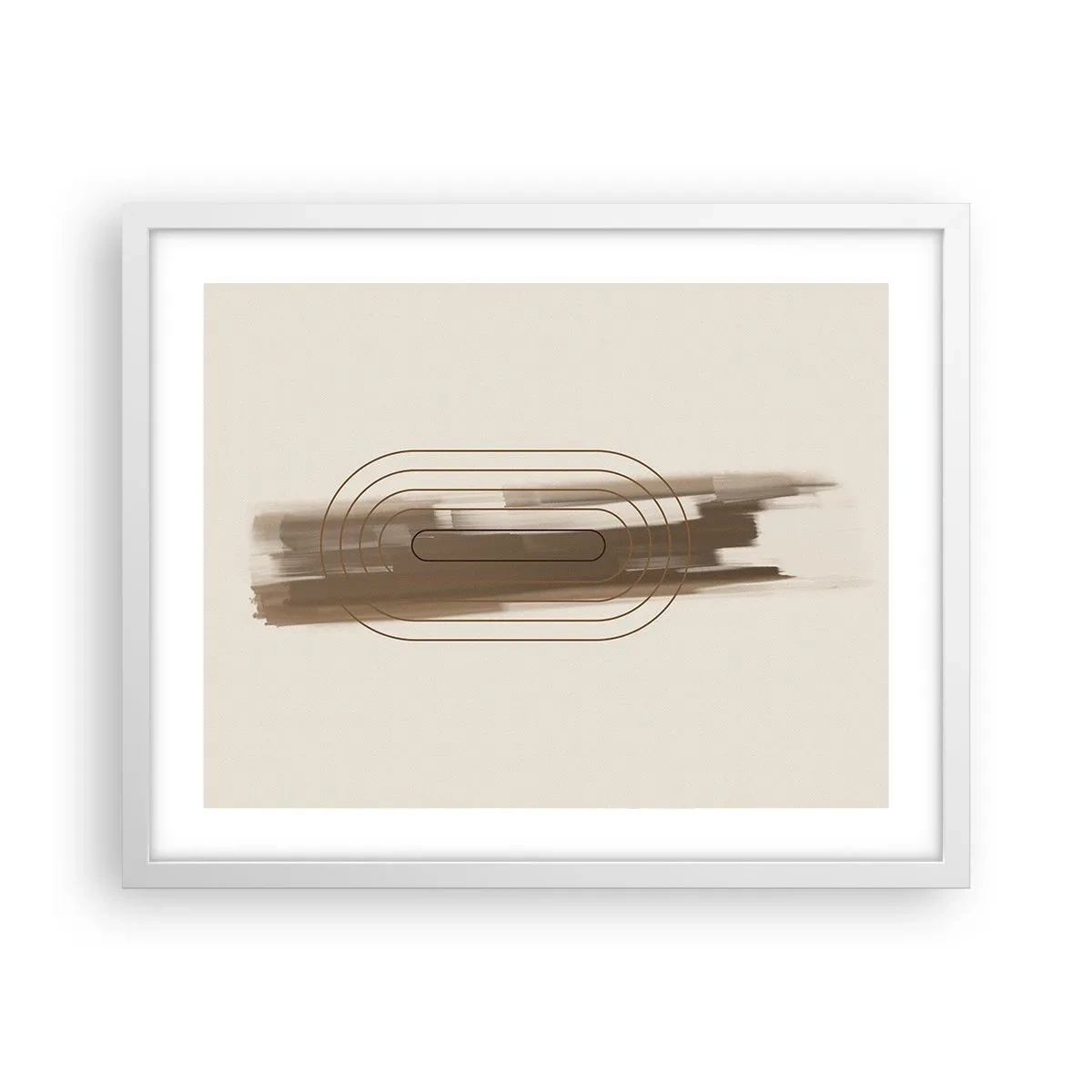 Poster in einem weißen Rahmen - Ein Hauch von Grau - 50x40 cm