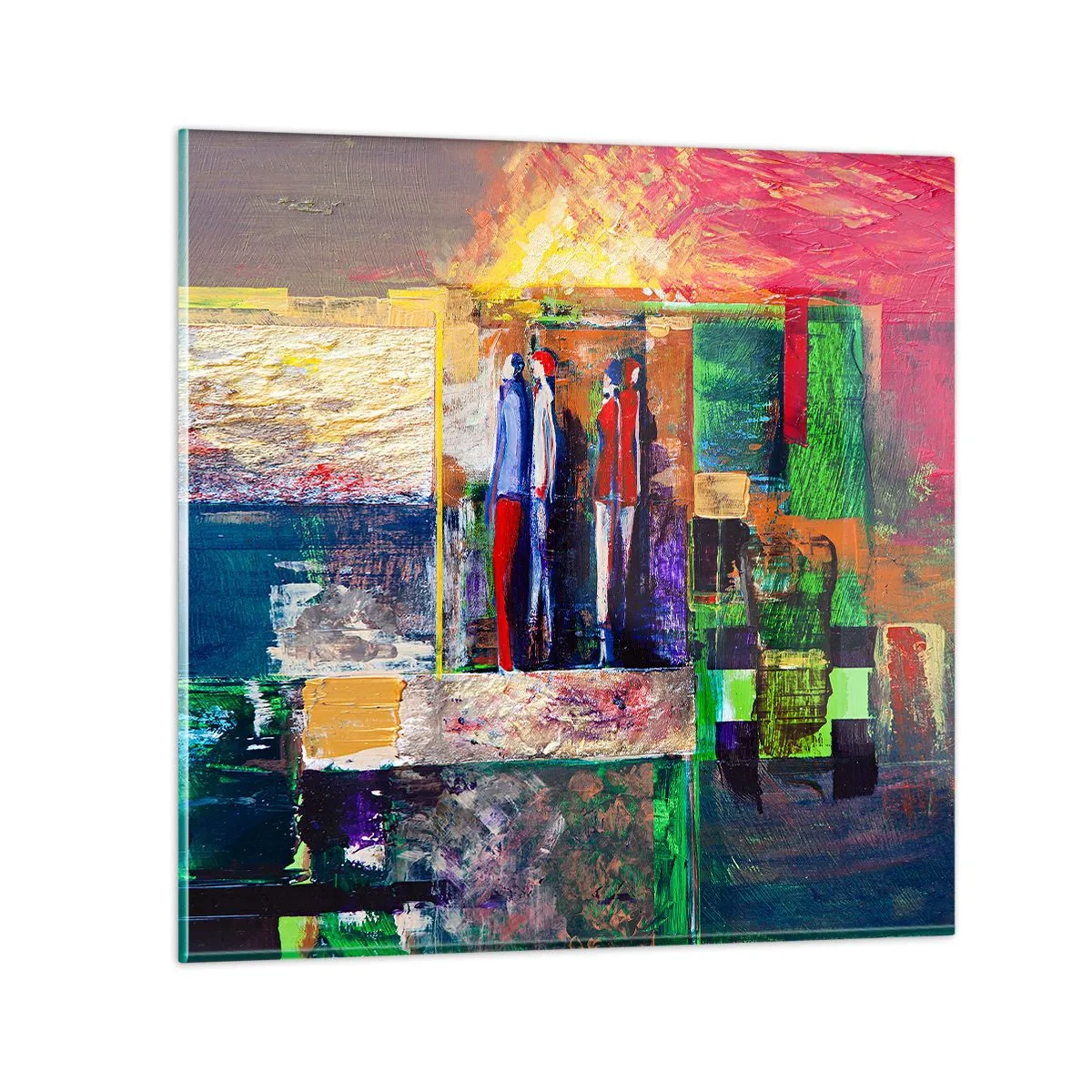 Glasbild - Bild auf glas - Beziehungen und Emotionen - 30x30 cm
