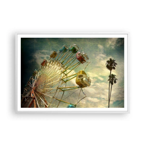 Poster in einem weißen Rahmen - Es wird Spaß geben ... - 100x70 cm