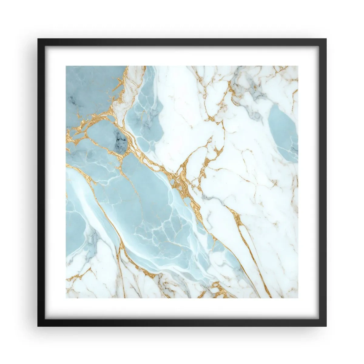 Poster in einem schwarzem Rahmen - Reichtum des Steins - 50x50 cm