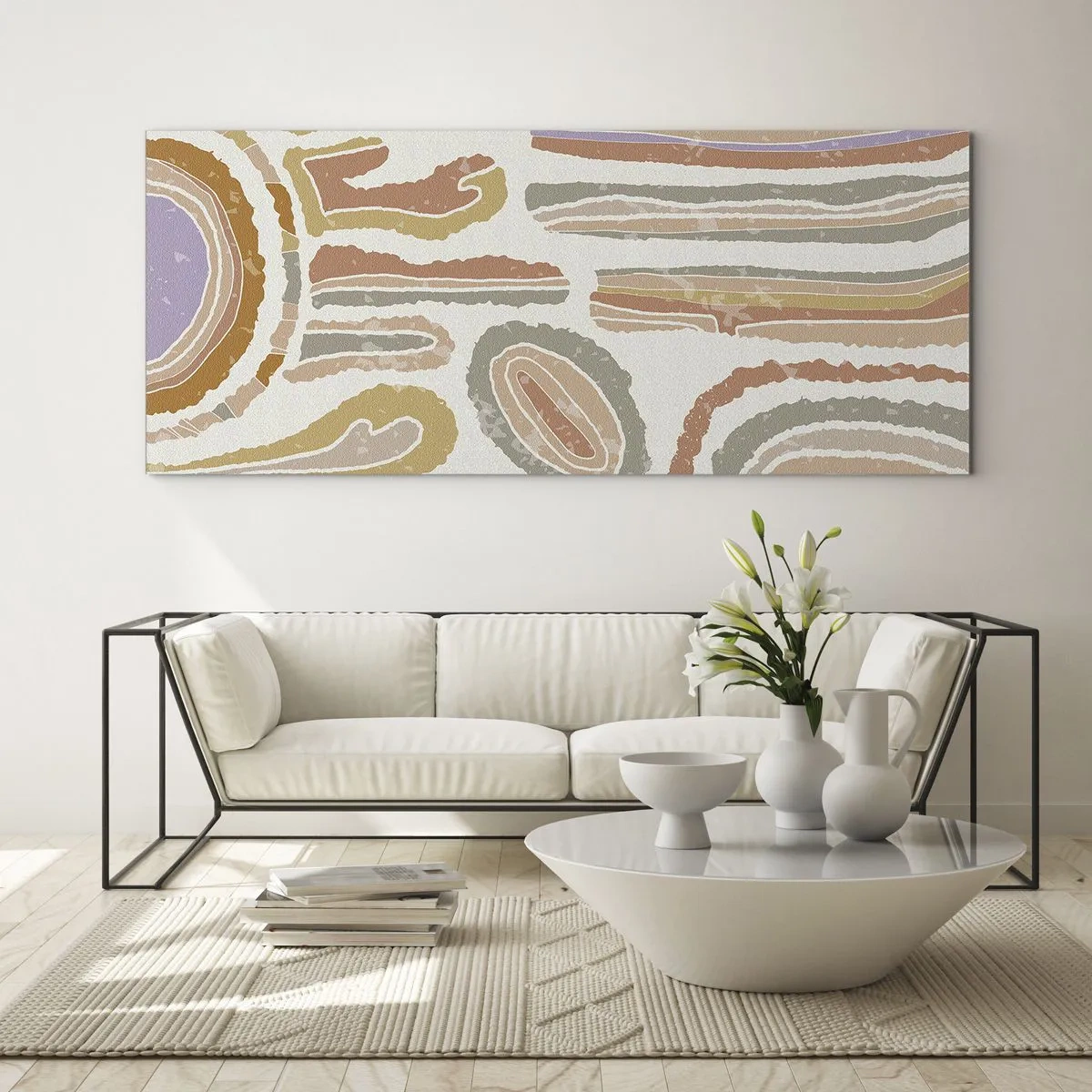 Glasbild - Bild auf glas - Bunte Querschnitte - 90x30 cm