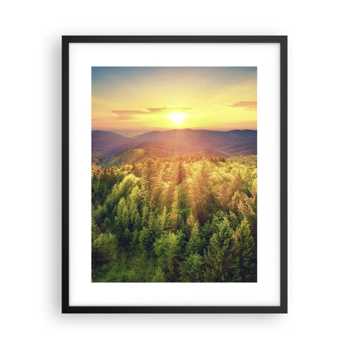Poster in einem schwarzem Rahmen - Scheitelpunkte und Spitzen - 40x50 cm