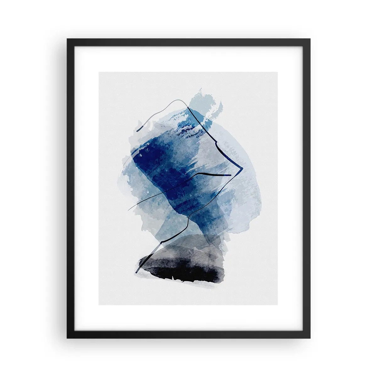 Poster in einem schwarzem Rahmen - Eisberg - 40x50 cm