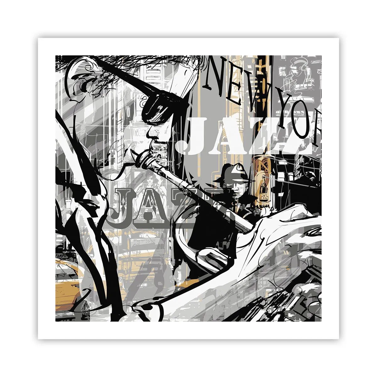 Poster - Im Rhythmus von New York - 60x60 cm