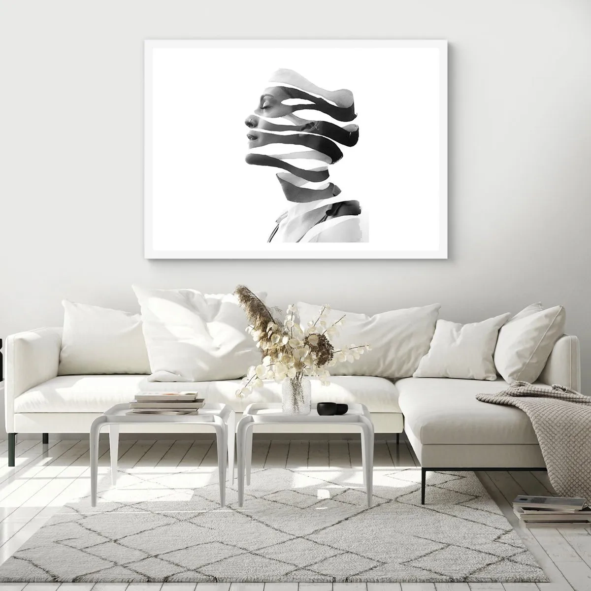 Poster in einem weißen Rahmen - Surreales Porträt - 40x30 cm