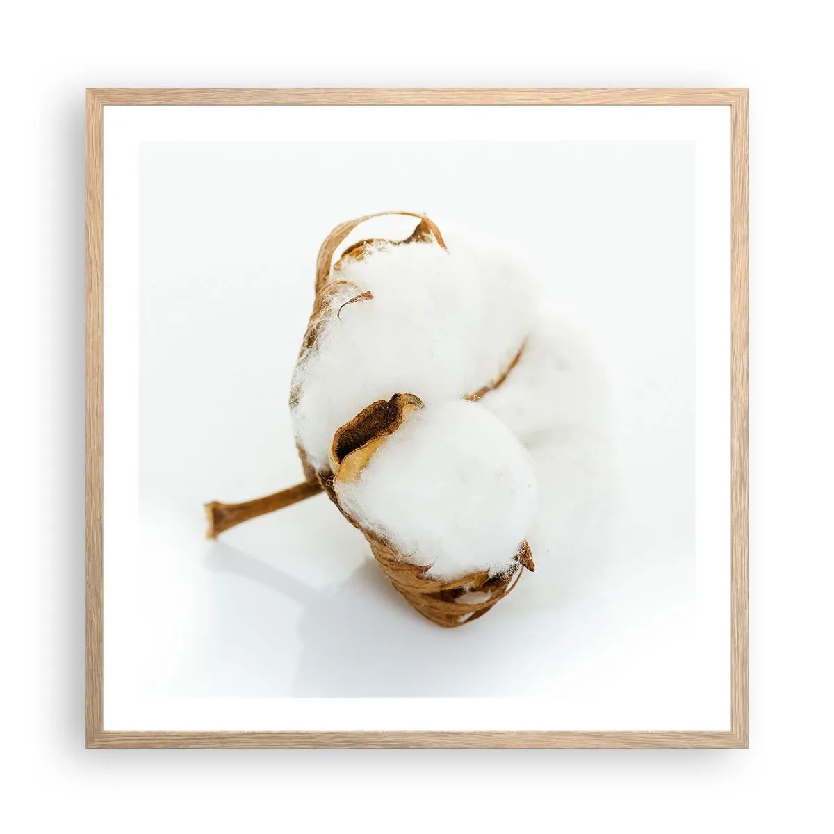 Poster in einem Rahmen aus heller Eiche - Von Natur aus weich - 60x60 cm