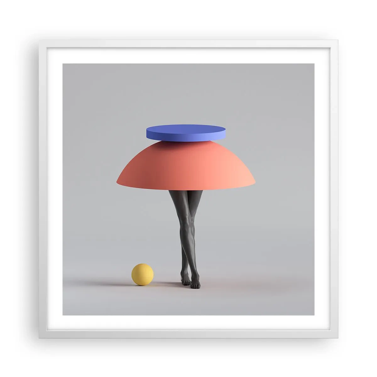 Poster in einem weißen Rahmen - Surrealistische Komposition - 60x60 cm