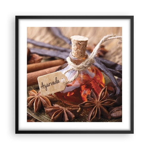 Poster in einem schwarzem Rahmen - Zur Einheit von Körper und Geist - 50x50 cm