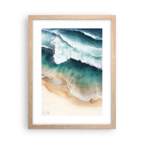 Poster in einem Rahmen aus heller Eiche - Das ewige Treffen - 30x40 cm