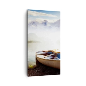 Bild auf Leinwand - Leinwandbild - Am tollen und klaren Wasser - 55x100 cm