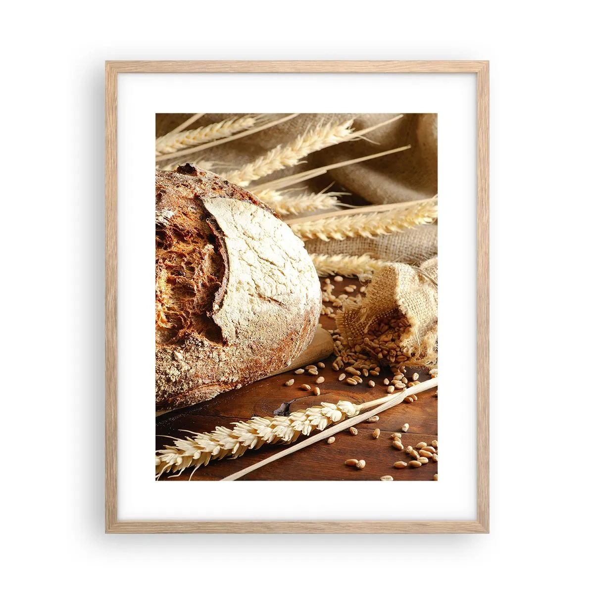 Poster in einem Rahmen aus heller Eiche - Appetitanregend, duftend, knackig - 40x50 cm