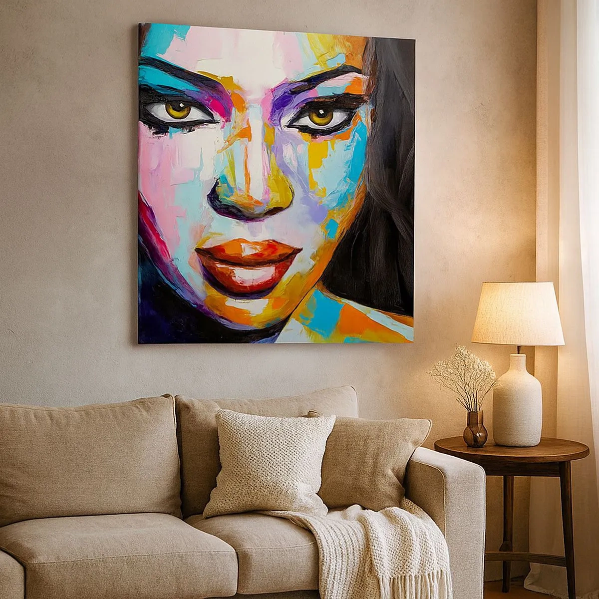 Bild auf Leinwand - Leinwandbild - Es ist unmöglich die Augen abzuwenden - 30x30 cm