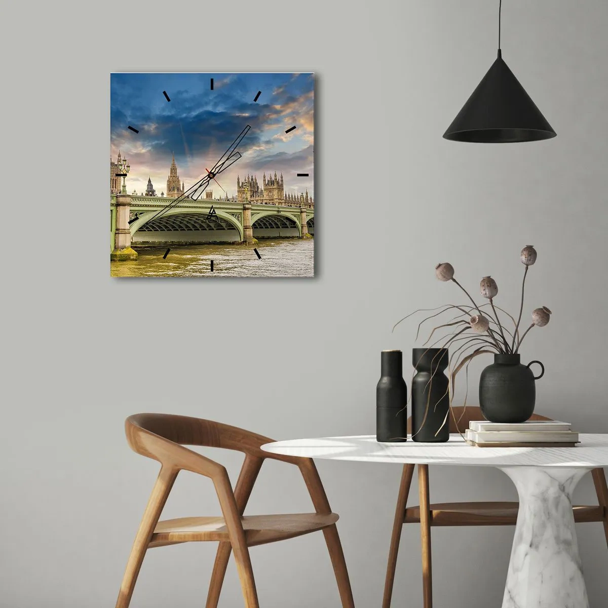 Wanduhr - Glasuhr - Im Imperium ist die Zeit stehen geblieben - 40x40 cm