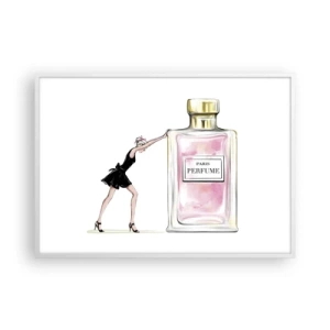 Poster in einem weißen Rahmen - Essenz der Weiblichkeit - 100x70 cm