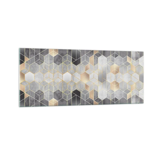 Glasbild - Bild auf glas - Diamant-Komposition - 100x40 cm