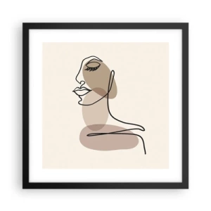 Poster in einem schwarzem Rahmen - Sich selbst zugehört - 40x40 cm