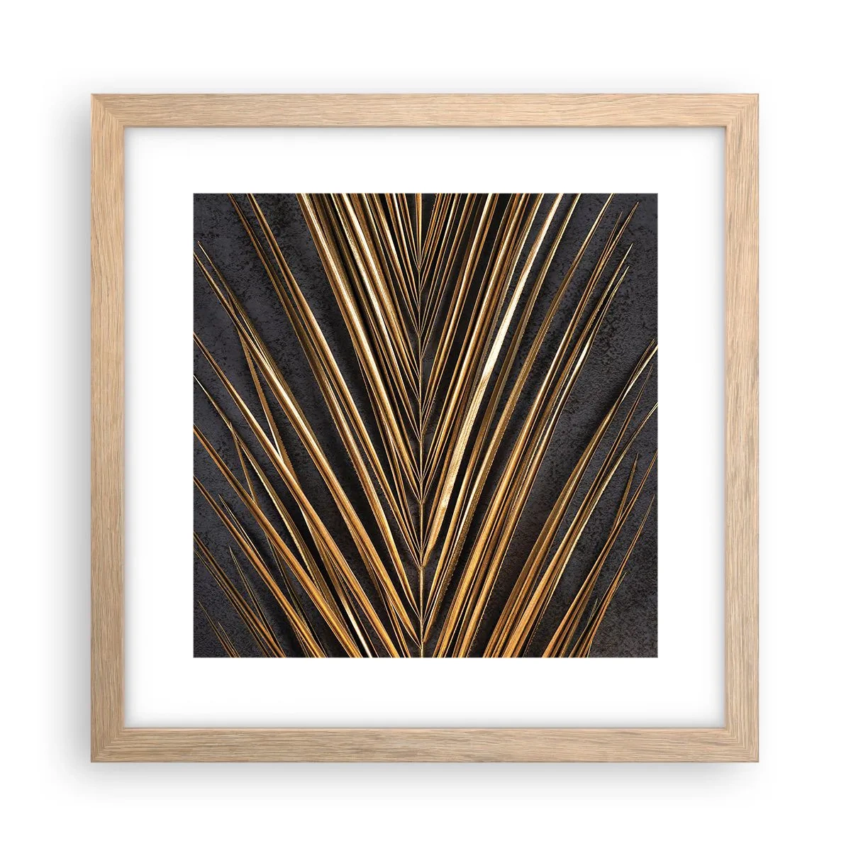 Poster in einem Rahmen aus heller Eiche - Das Gold der Tropen - 30x30 cm