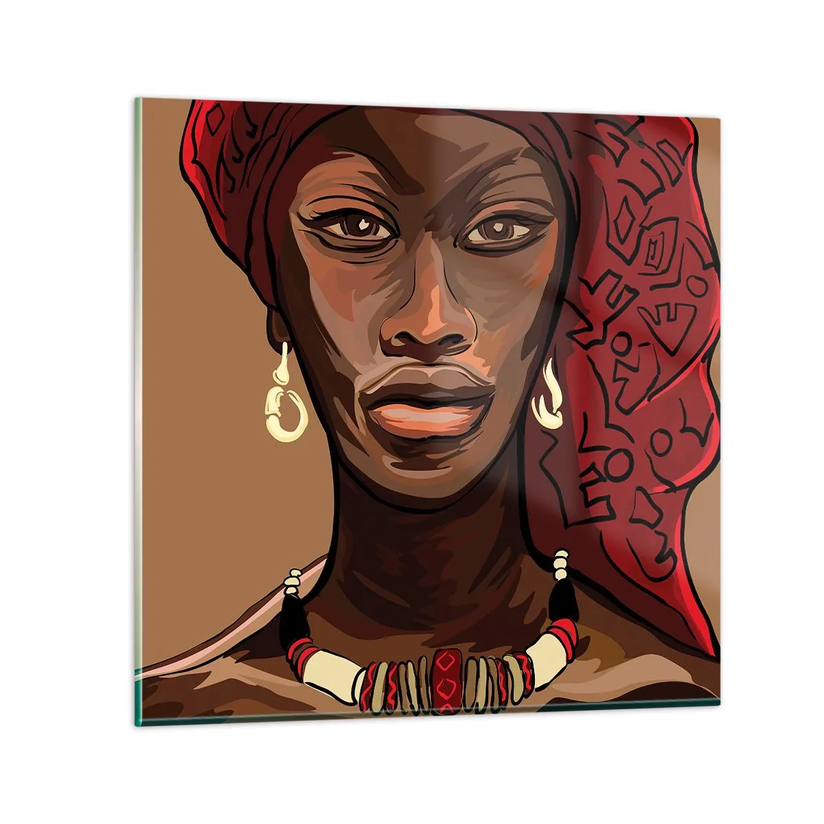 Glasbild - Bild auf glas - Venus aus Ebenholz  - 50x50 cm