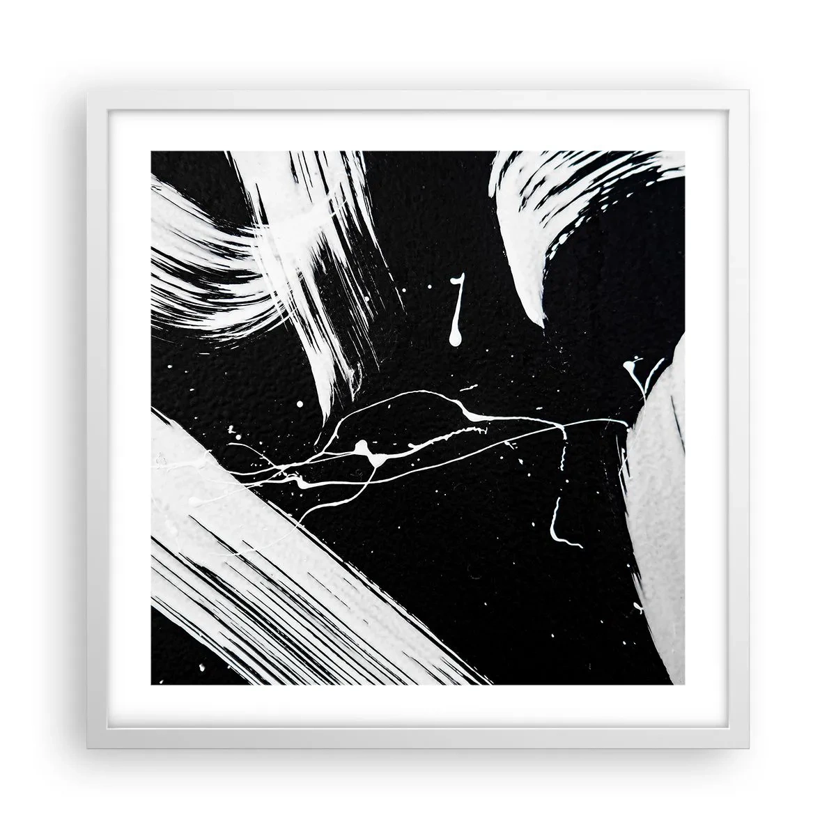 Poster in einem weißen Rahmen - Dunkelheit durchbrechen - 50x50 cm