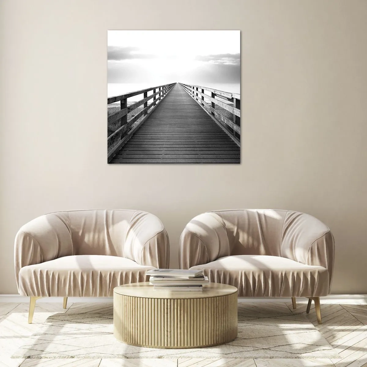 Glasbild - Bild auf glas - In die Ferne ... - 60x60 cm