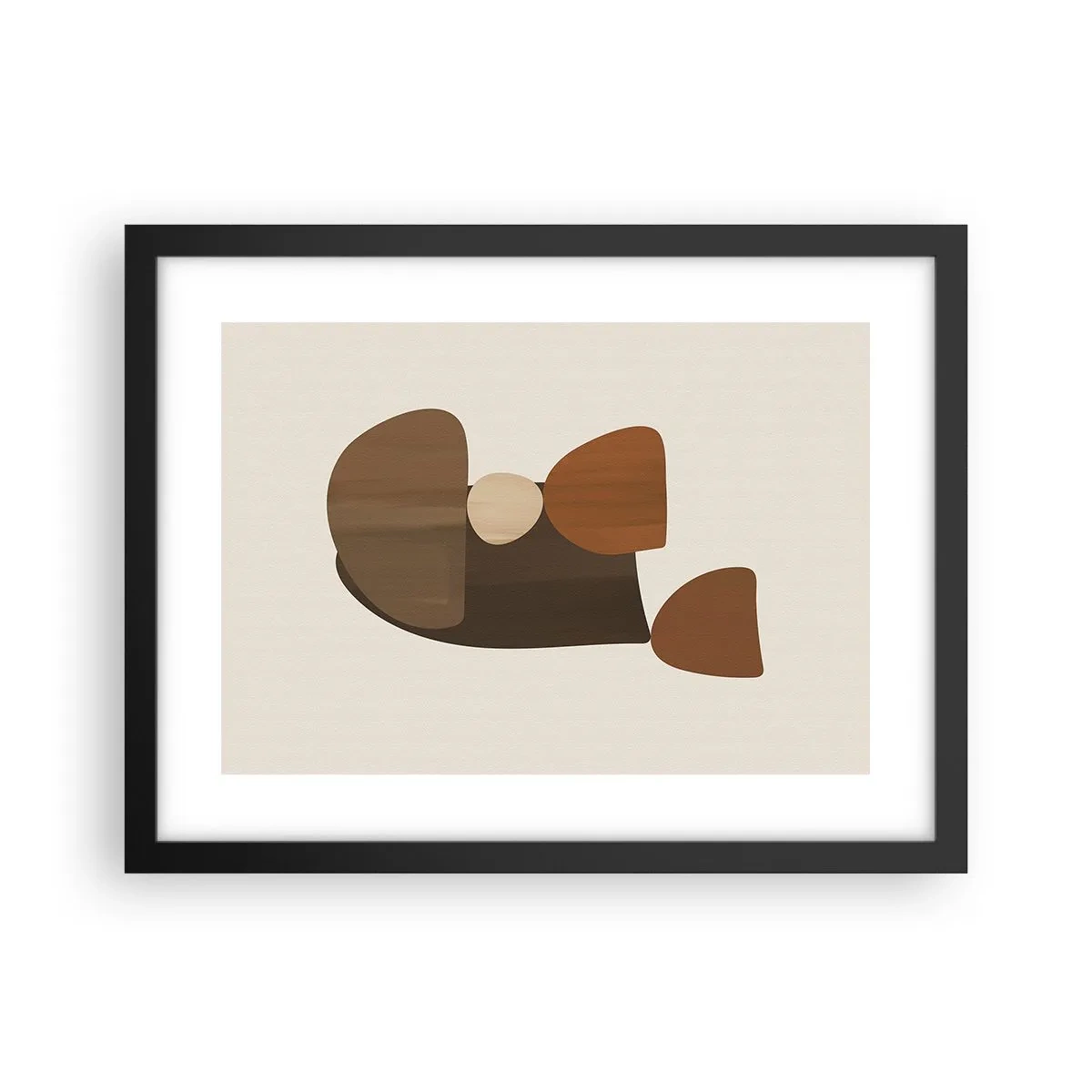 Poster in einem schwarzem Rahmen - Komposition in Bronze - 40x30 cm