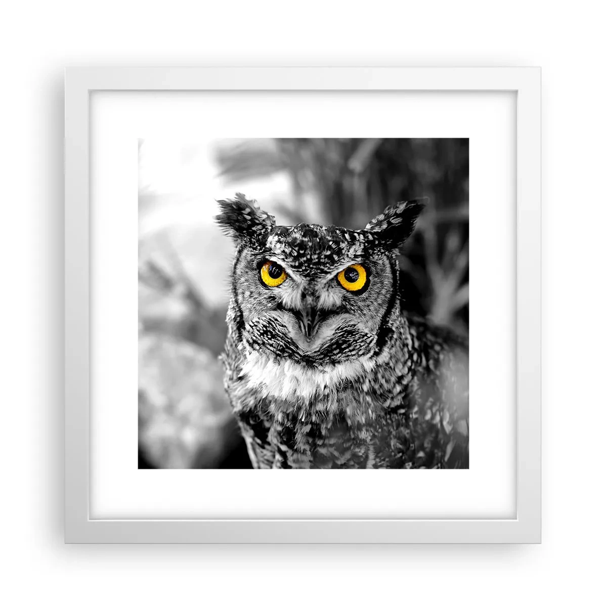 Poster in einem weißen Rahmen - Nichts wird sich verstecken - 30x30 cm