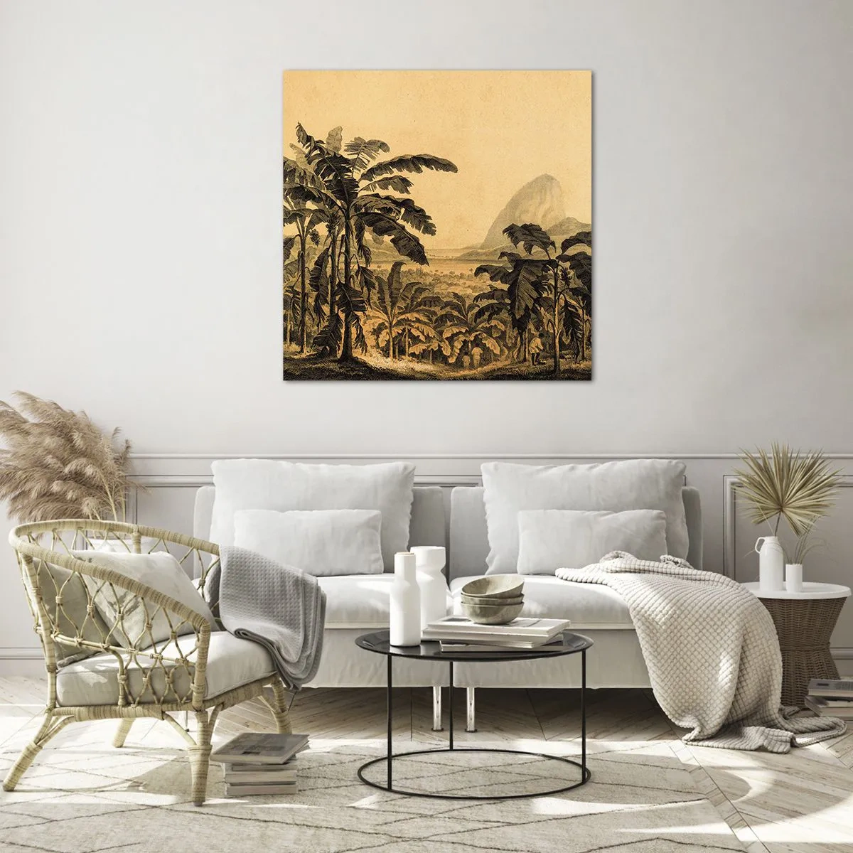 Glasbild - Bild auf glas - in einem kolonialen Klima - 30x30 cm