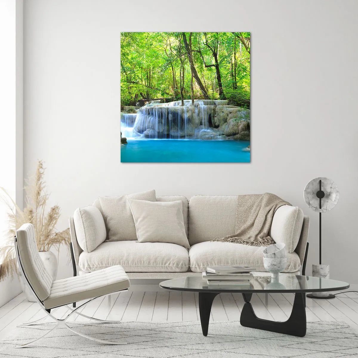 Glasbild - Bild auf glas - In Türkis und Grün ertrinken - 60x60 cm