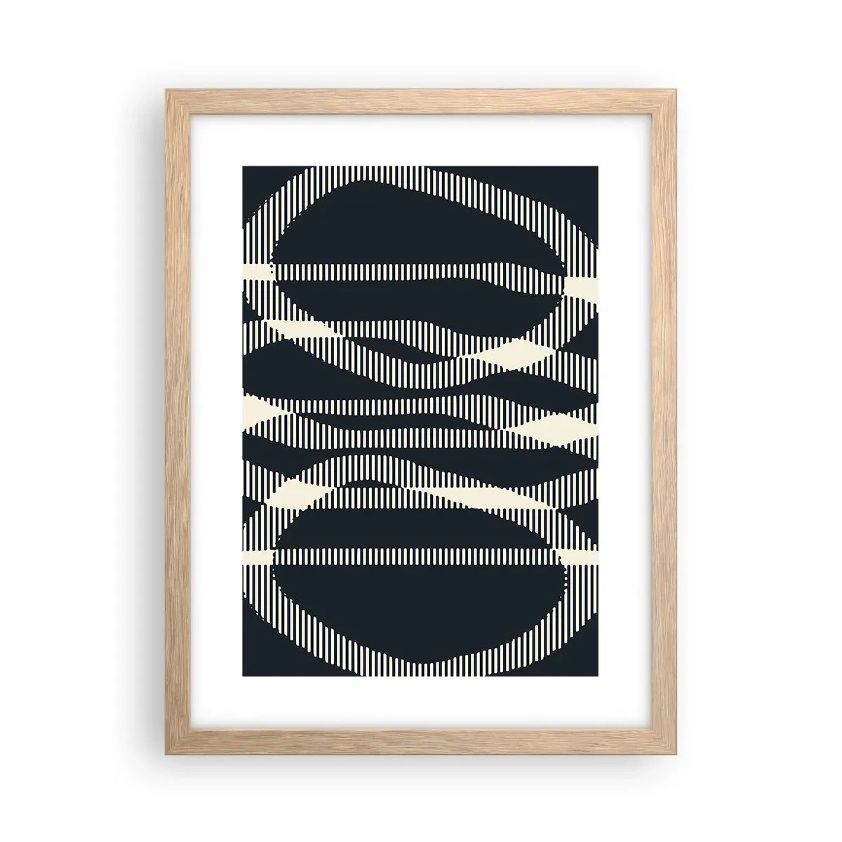 Poster in einem Rahmen aus heller Eiche - Ein Versuch, die Dunkelheit zu durchbrechen - 30x40 cm