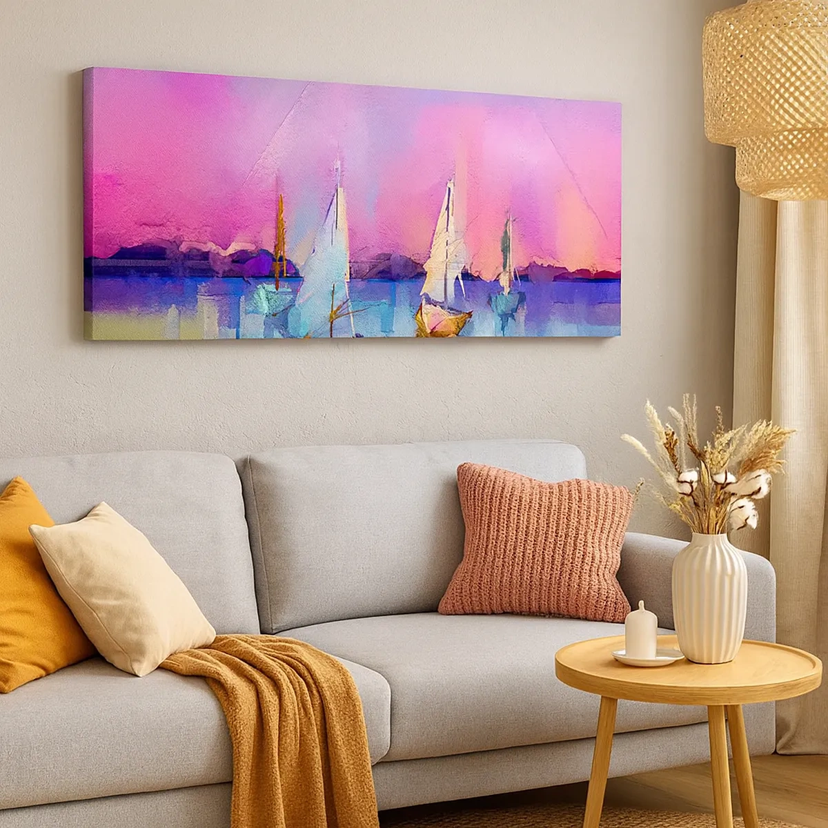 Bild auf Leinwand - Leinwandbild - Richtung: breites Wasser - 30x30 cm