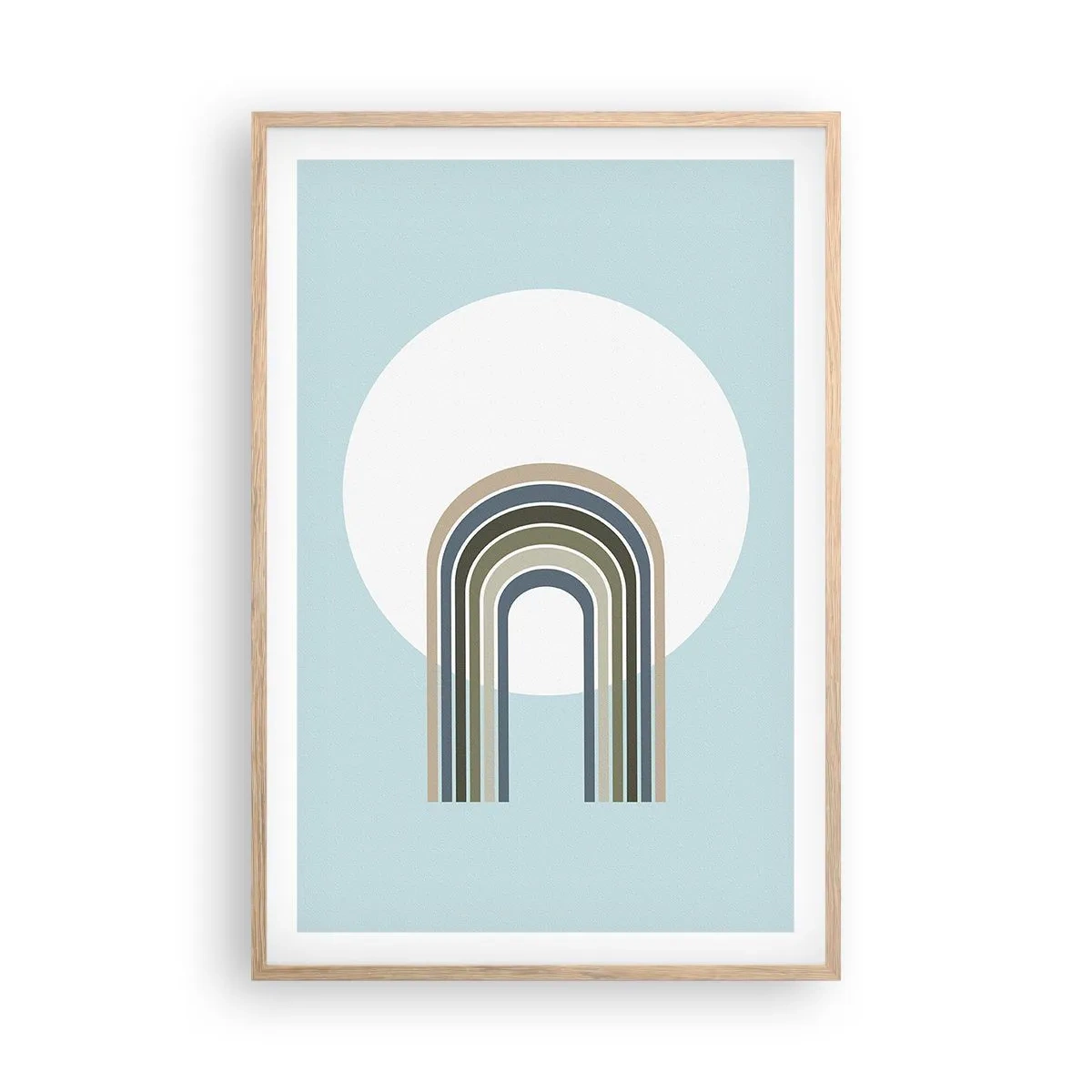 Poster in einem Rahmen aus heller Eiche - Unwiderstehliche Anziehungskraft - 61x91 cm