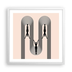 Poster in einem weißen Rahmen - Verkehrt herum - 50x50 cm